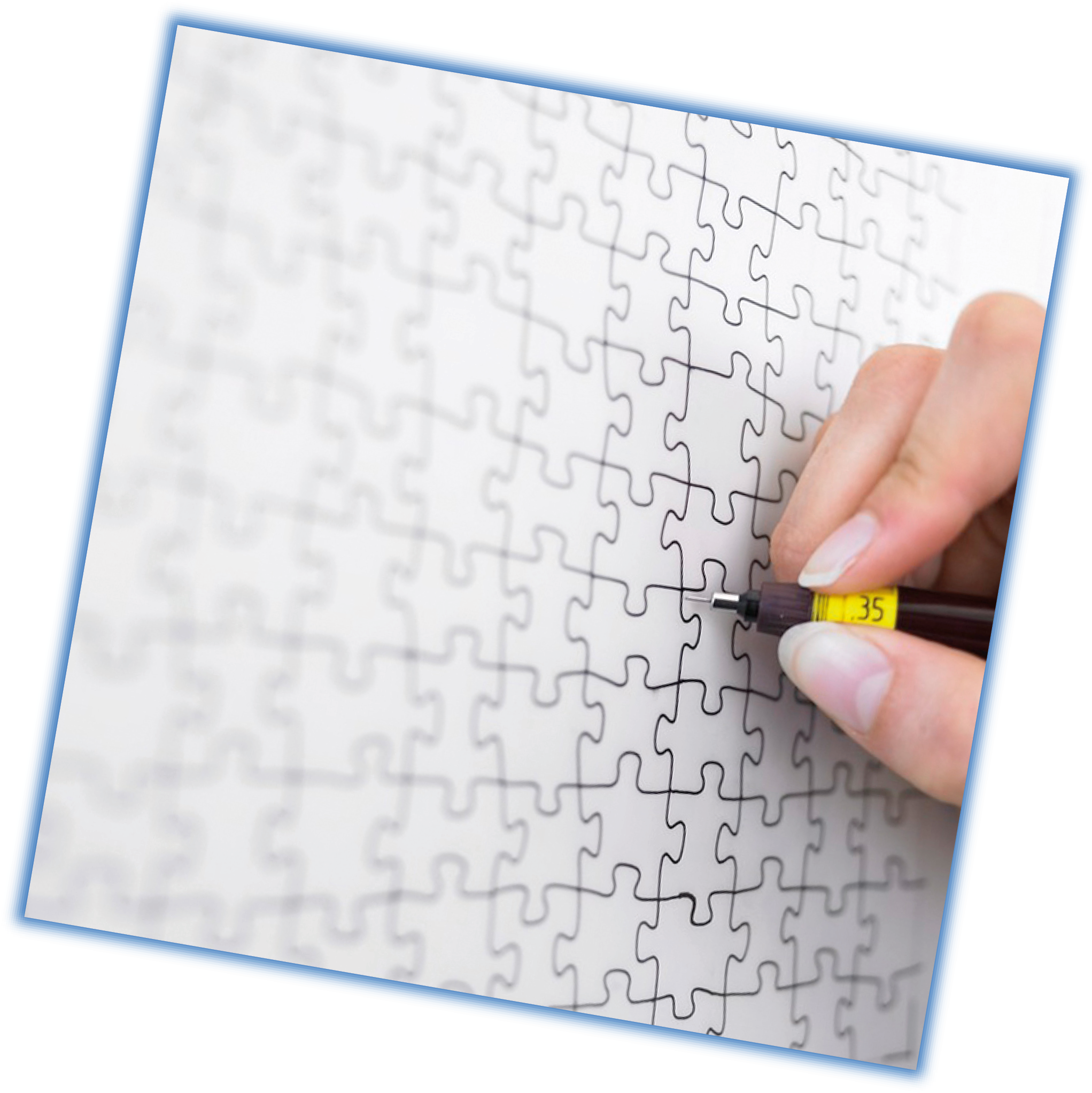 Unique Puzzle Pieces - Display Device (2146x2146), Png Download