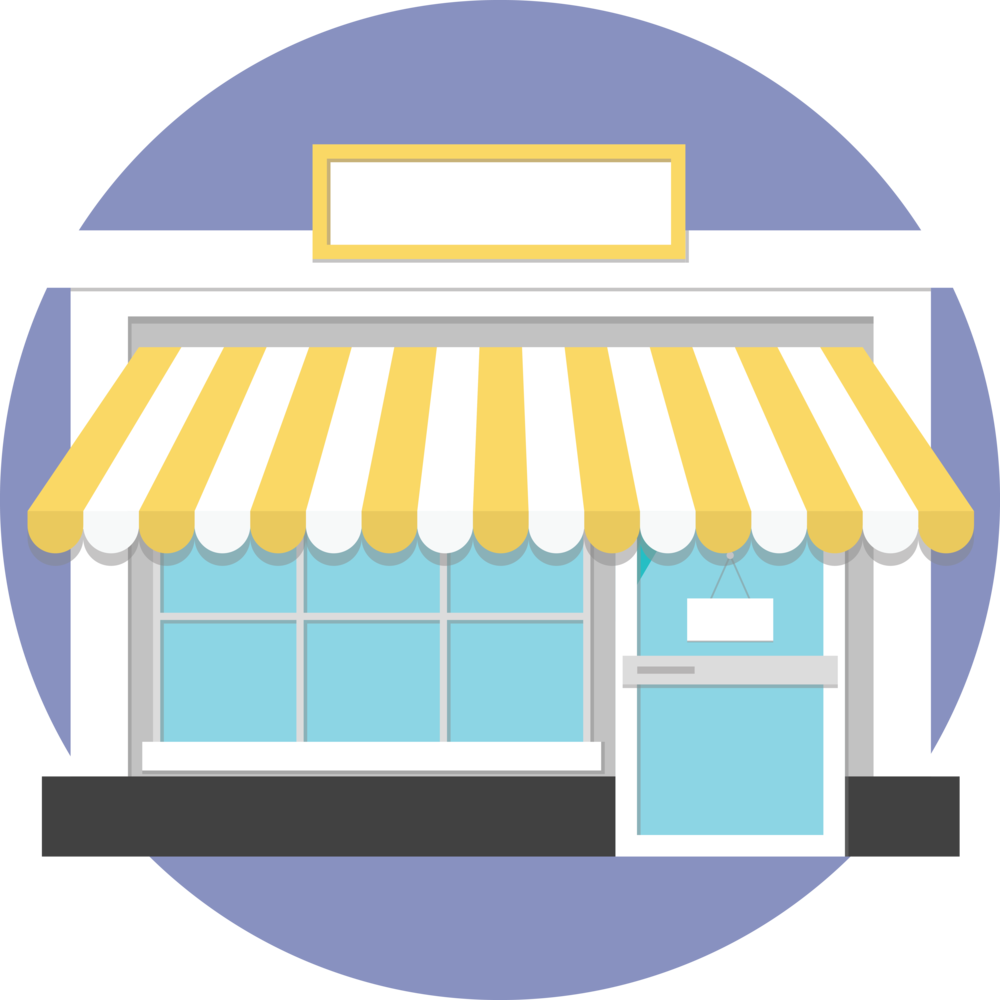 Storefront - Shop Front Clipart Png (1000x1000), Png Download