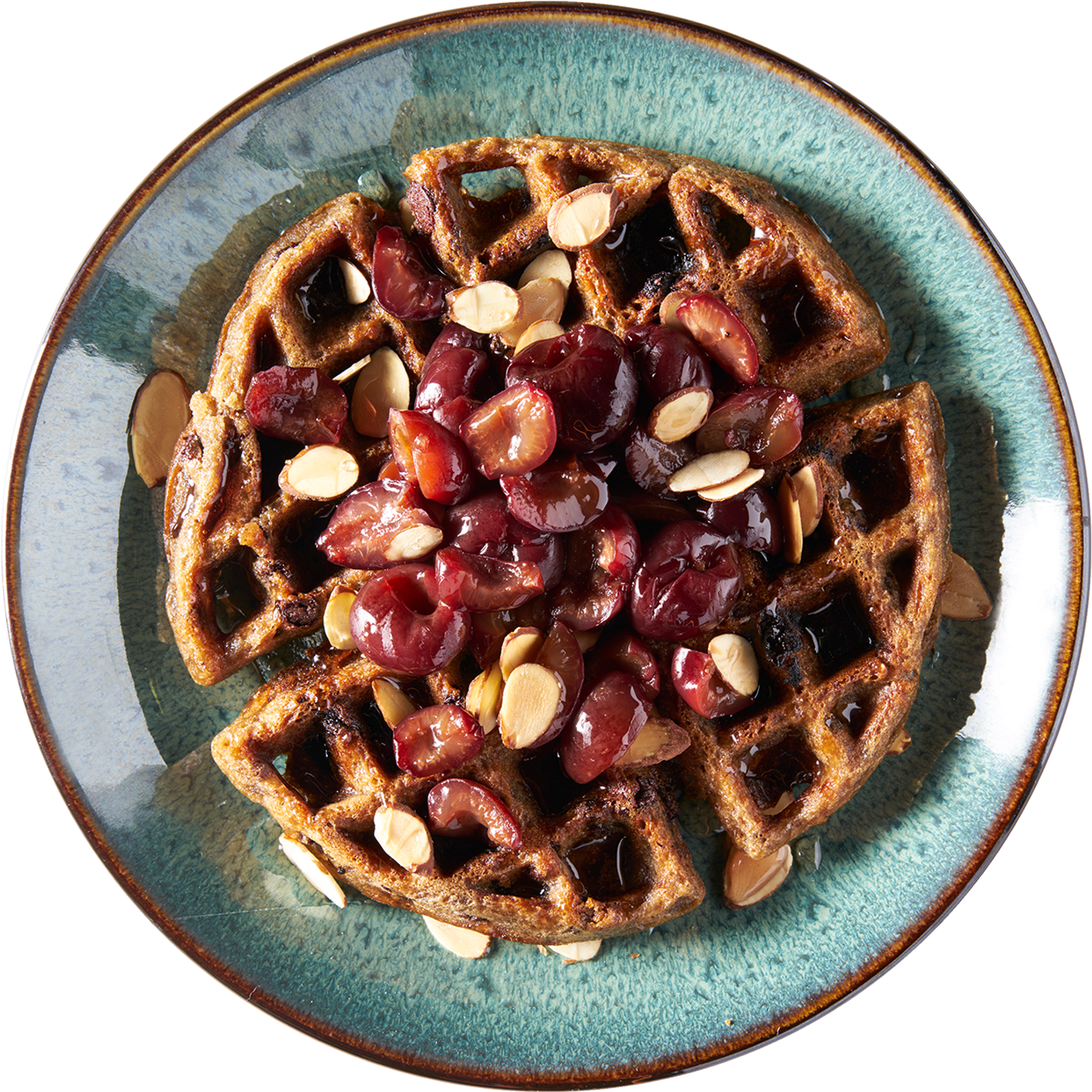 Cherry Waffle Plate - Waffle (1500x1500), Png Download