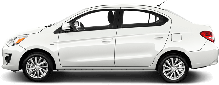 Pearl White 2018 Mitsubishi Mirage G4 Exterior 360 - Mercedes C200 Coupe For Sale (940x460), Png Download