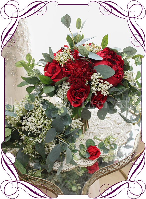 Silk Artificial Bridal Wedding Bouquet Posy Package - Flowers For Ever After (608x822), Png Download