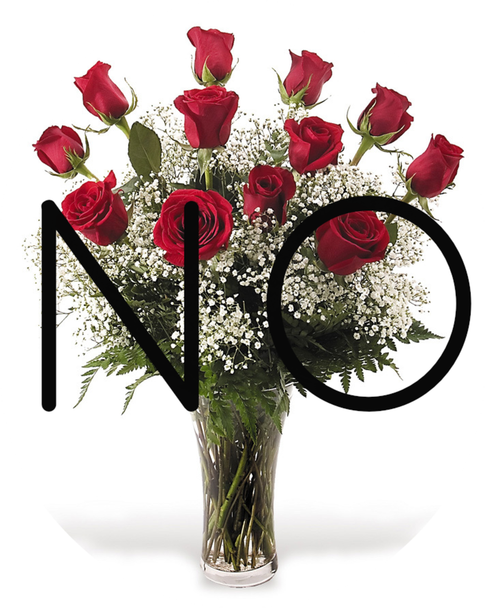 No Red Roses With Babies Breath - Roses And Baby Breath (957x1200), Png Download