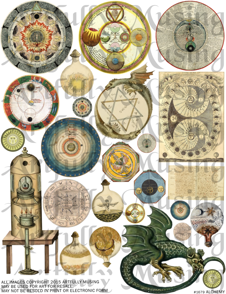 Alchemy Themed Altered Dragon Book - N. 71 - Les Dix Offices De La Loge Et L'homme Univers (785x1024), Png Download
