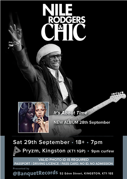Nile Rodgers & Chic Saturday 29th September At Pryzm, - Chic (598x598), Png Download