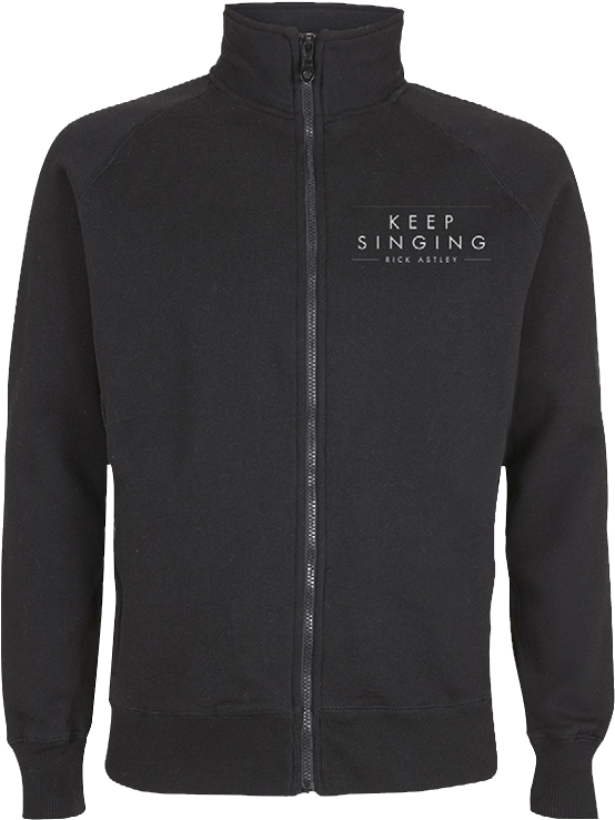 'keep Singing' Embroided Fleece Jacket Rick Astley - Zegna Techmerino Wash And Go (675x834), Png Download