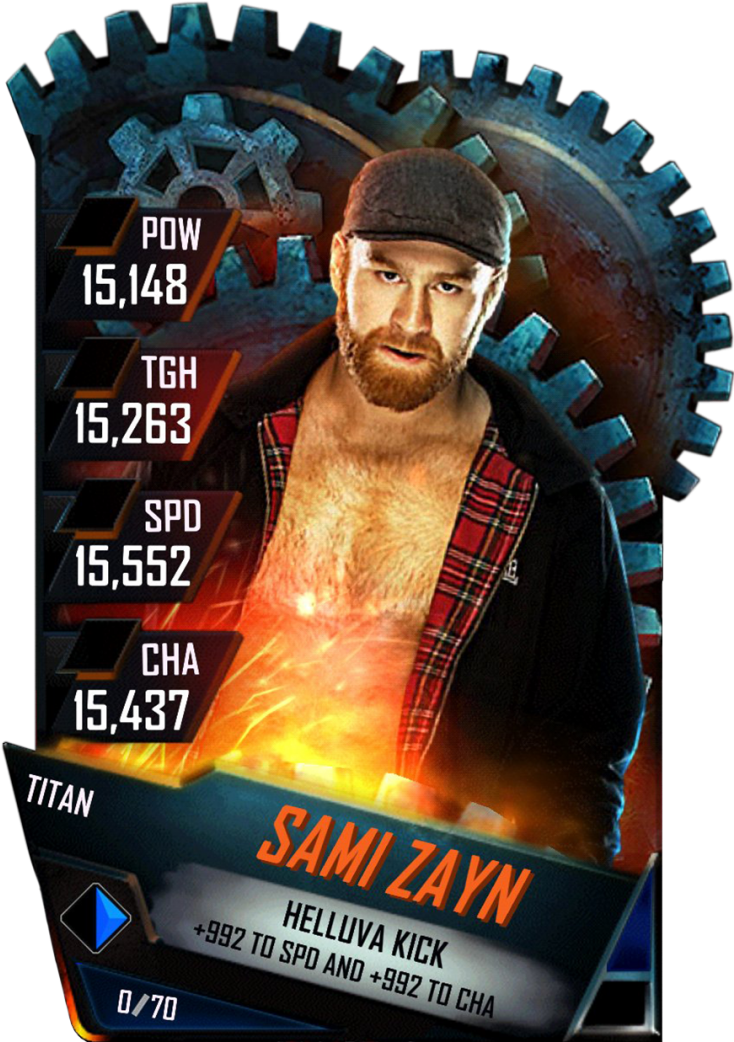 Samizayn S4 18 Titan - Roman Reigns Wwe Supercard Titan (733x1158), Png Download