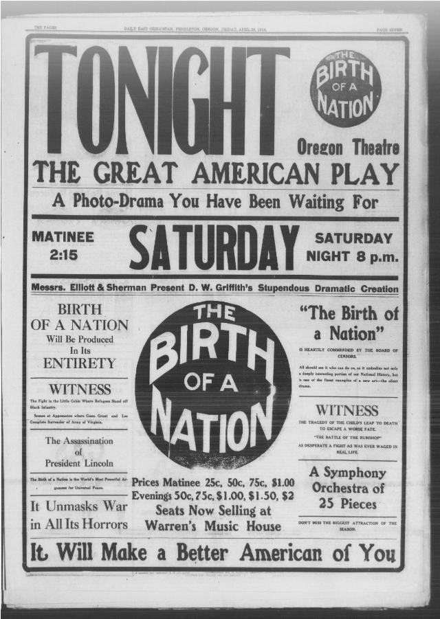 In Response, The Movie Increased Revenue For The Film - Birth Of A Nation, 1915 (945x900), Png Download
