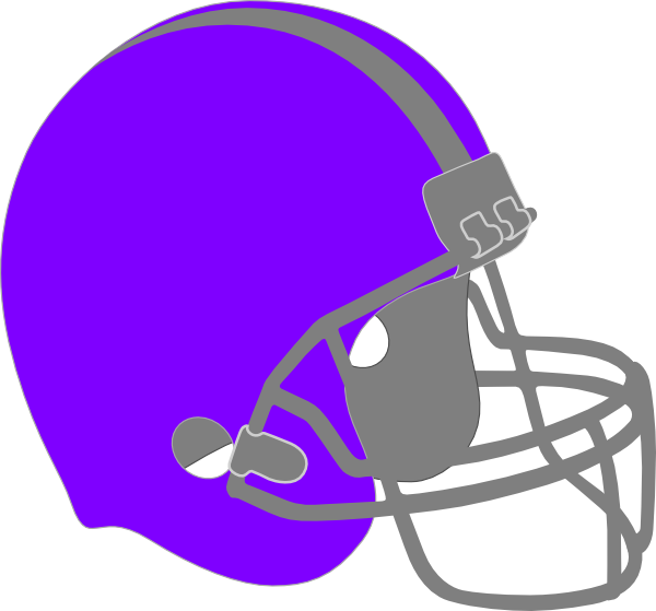 Purple Football Helmet Clip Art At Clker - Purple Football Helmet Clipart (600x559), Png Download