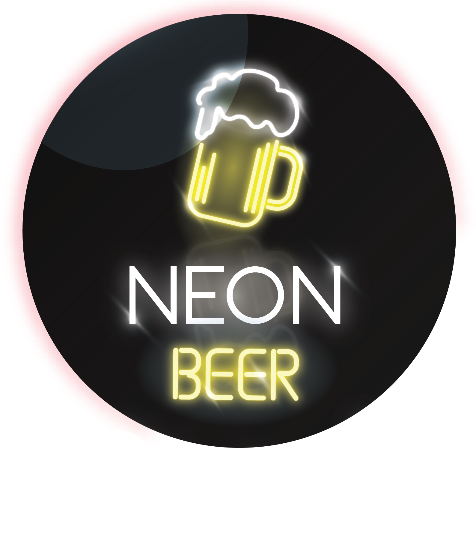 Neon Beer Fest Logo Black - Beer (1860x1866), Png Download