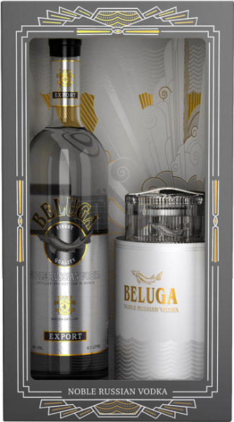 Vodka Beluga Noble - Beluga Vodka Caviar Set (600x600), Png Download