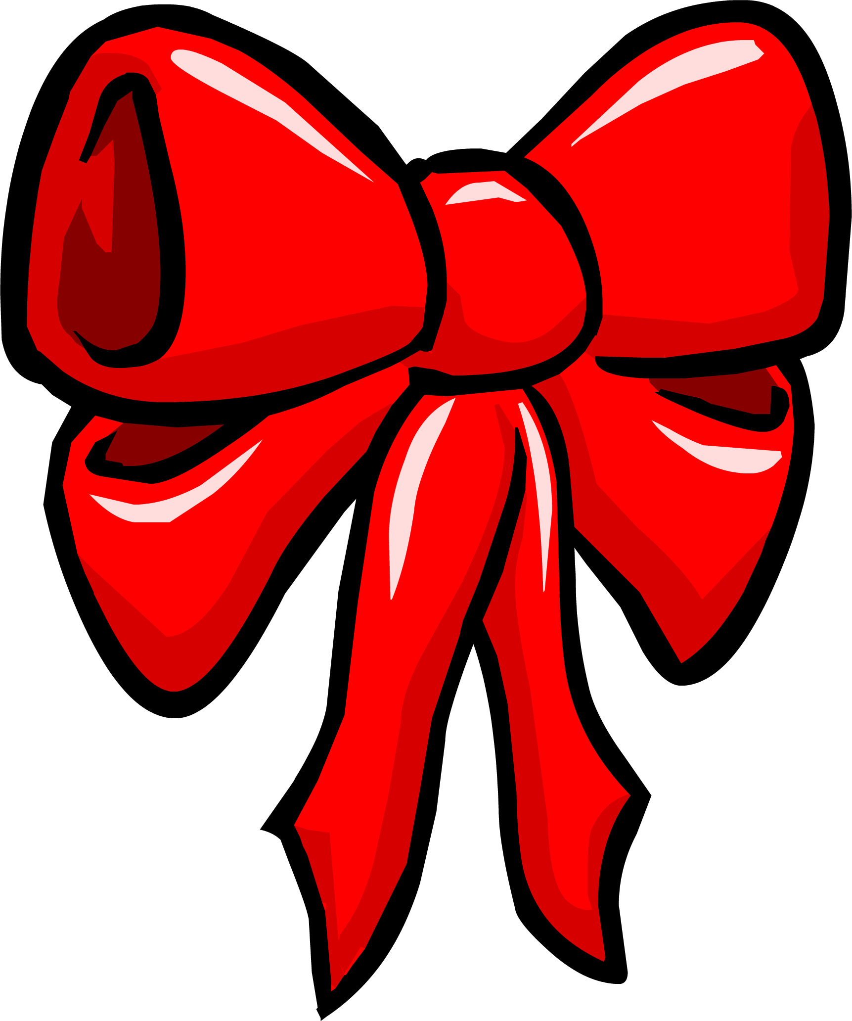 Christmas Ribbon Sprite 001 - Wiki (1723x2064), Png Download
