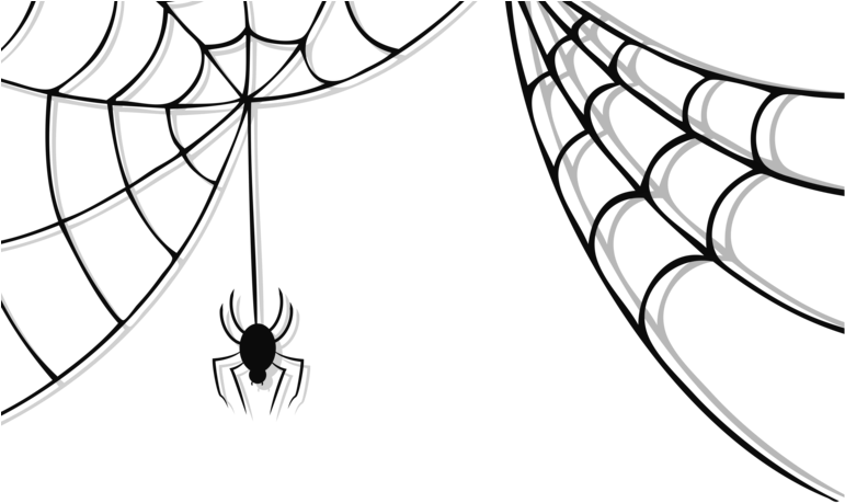 Cute Spider Png Image - Halloween Spider Web Clipart (800x481), Png Download