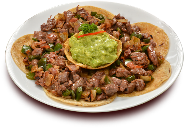 Tacos De Bistec Png - Chicken With Leeks (673x483), Png Download