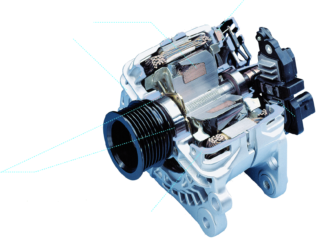 Alternators - Unipoint Alternators Png (1500x897), Png Download