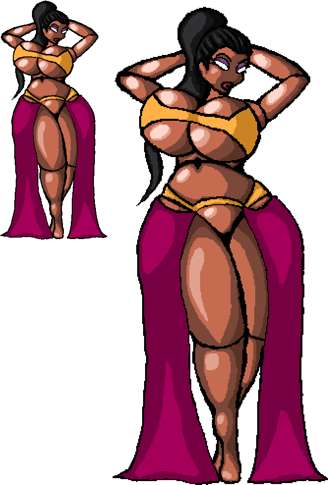 A Robot-doll Bellydancer ~ - Cartoon (700x1000), Png Download