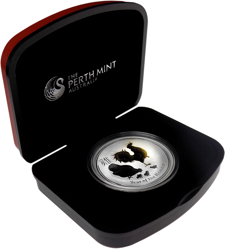 Pre-owned 2017 Australian Lunar Rooster 1oz Silver - Data Storage Device (900x900), Png Download