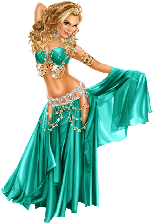 Pin By J - Gif Animé Danseuse Oriental (586x800), Png Download