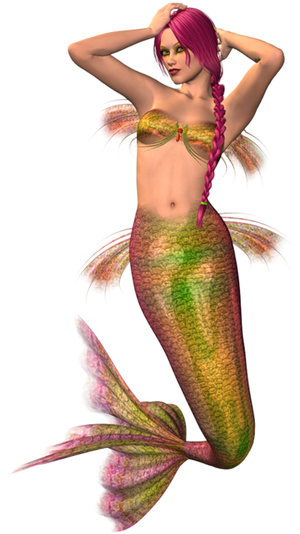 Mermaid (600x756), Png Download