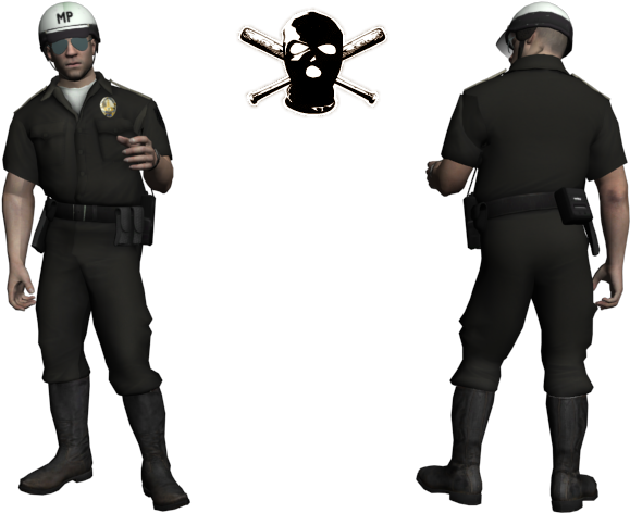 Новый Персонаж New Pd Skins Для Gta San Andreas - Biker Cop Skin Samp (640x488), Png Download