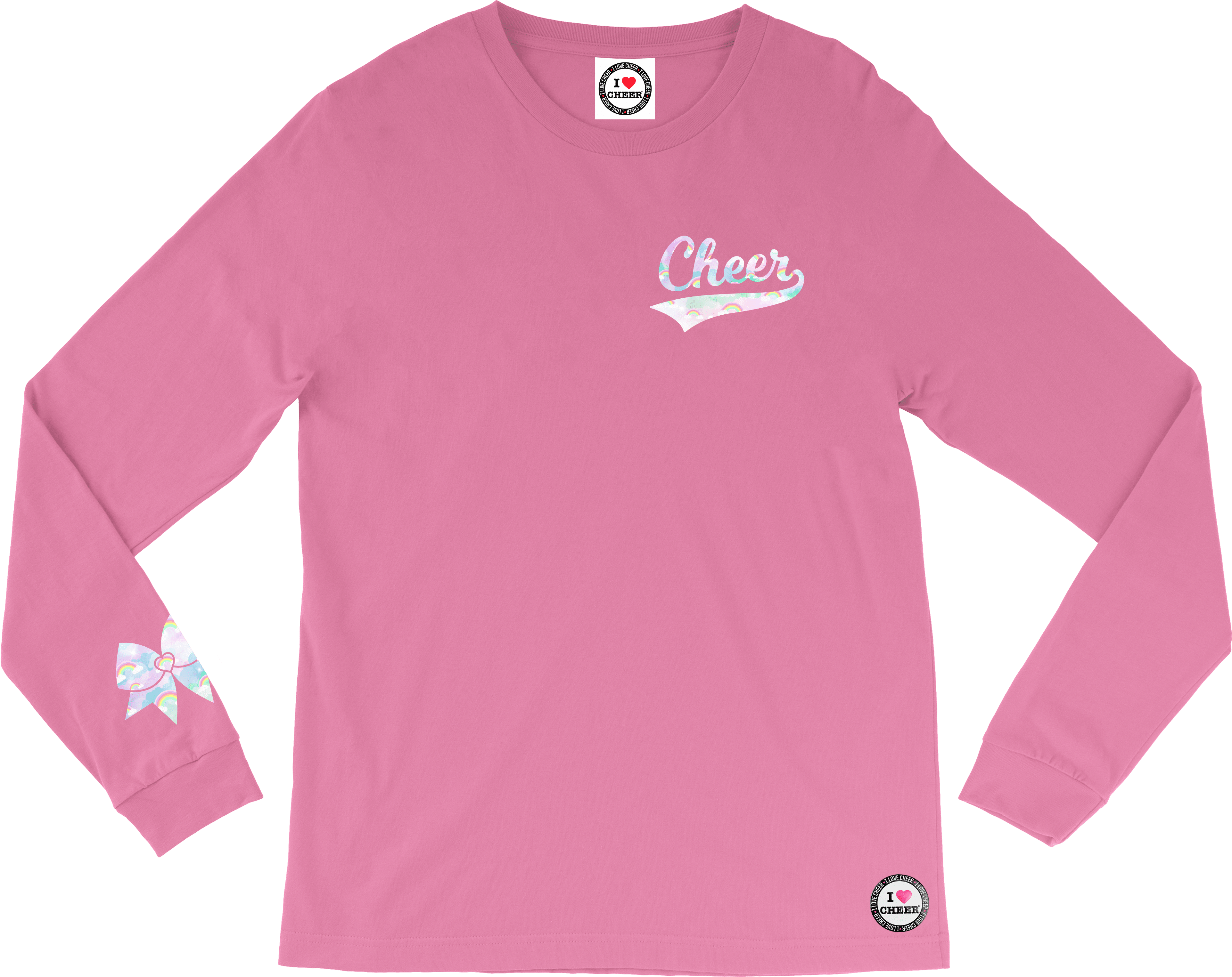 Kids Candyfloss Pink Unicorn Sky I Love Cheer® Spirit (4000x4000), Png Download