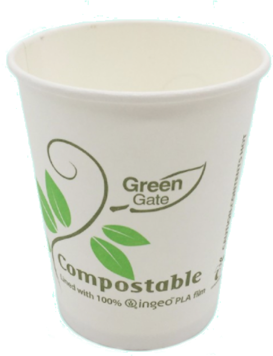 8oz Paper Cup With Pla Coating - Cup (661x761), Png Download