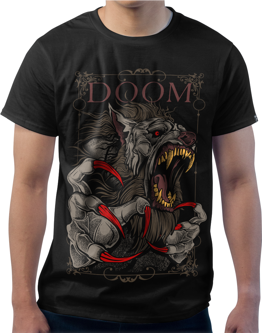 Doom Wolfman - Stick Figgas Shirt (936x1095), Png Download