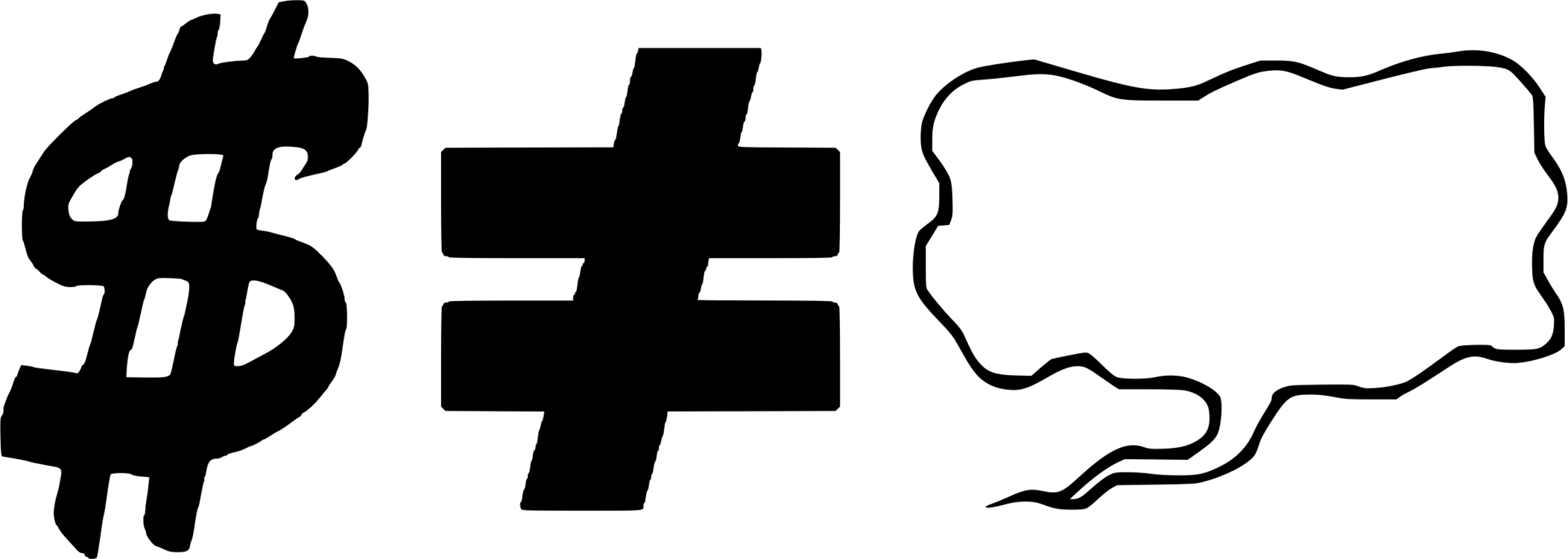 Money Bag Currency Symbol Computer Icons Finance - Bulle De Discussion Png (2104x750), Png Download