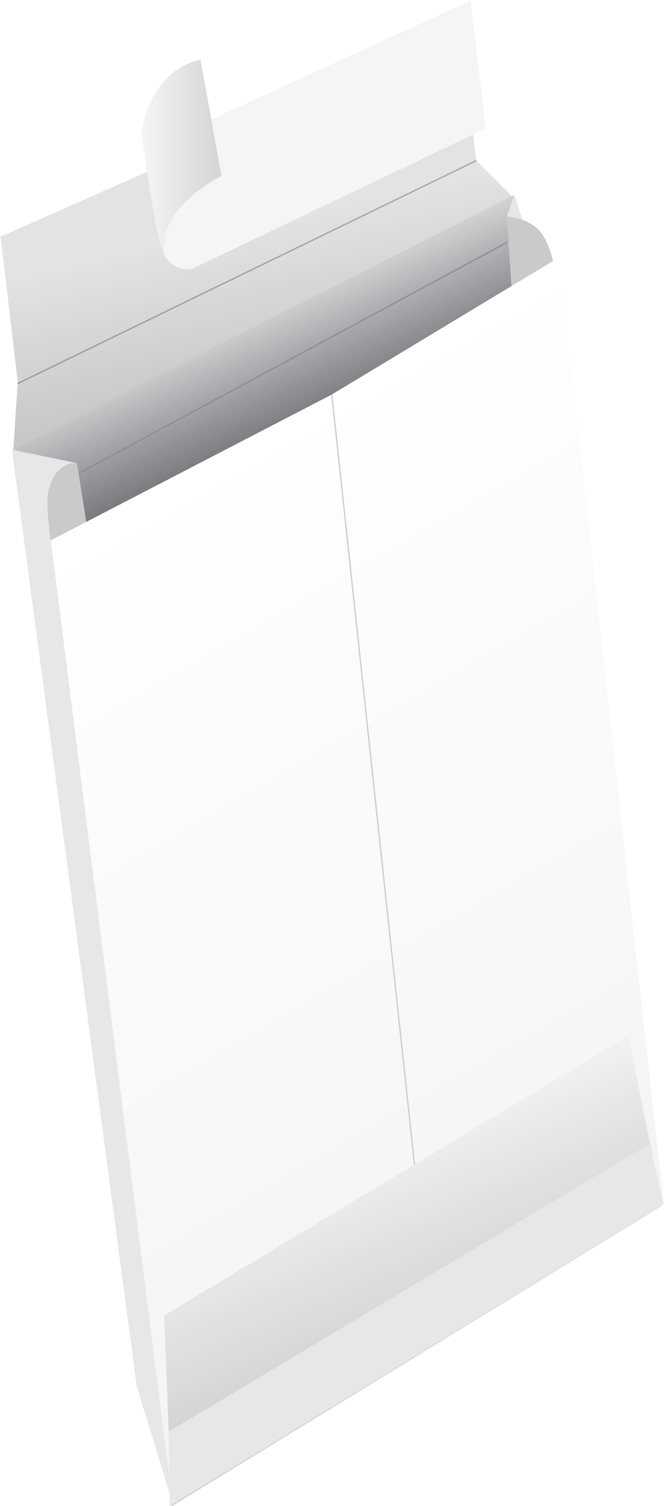 Zip Stick® Flaps Folded V-bottom Style 250/carton - Parallel (3360x3668), Png Download