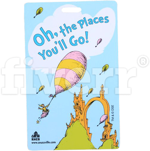 Download Oh The Places You'll Go! Bookmark - Full Size PNG Image - PNGkit