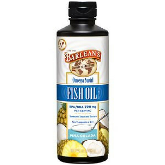 Barlean's - Omega Swirl Omega-3 Fish Oil Pina Colada (600x600), Png Download
