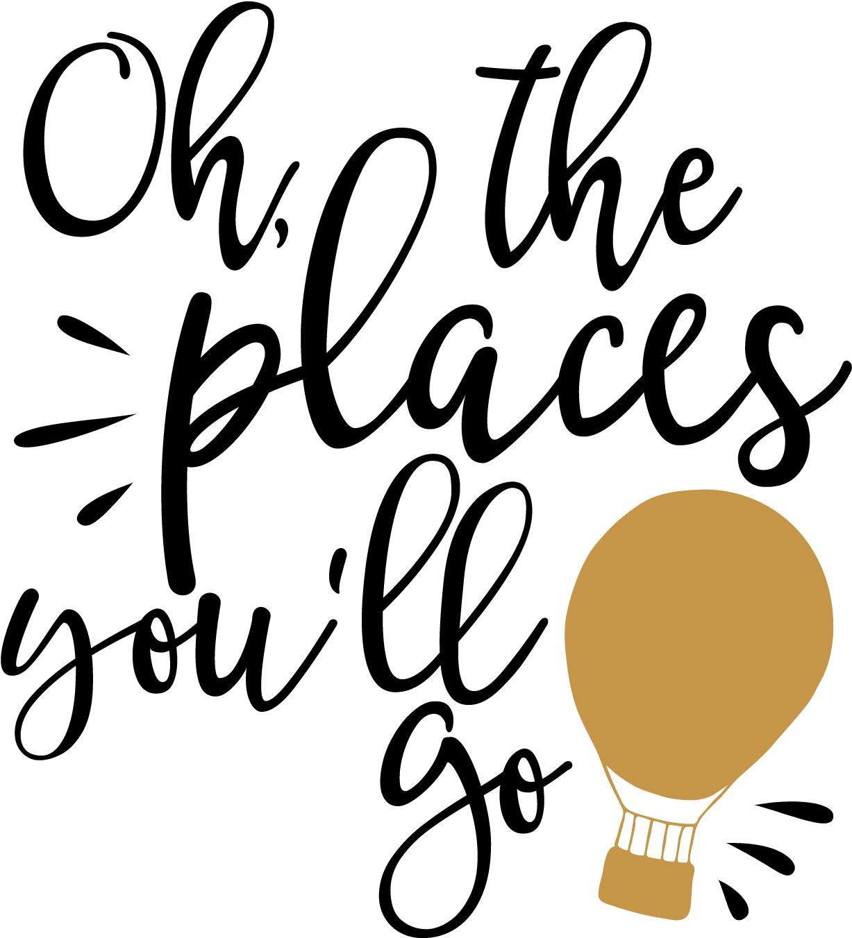 Free Svg, Eps, Dxf And Png Files - Oh The Places You Ll Go Svg (1800x1800), Png Download