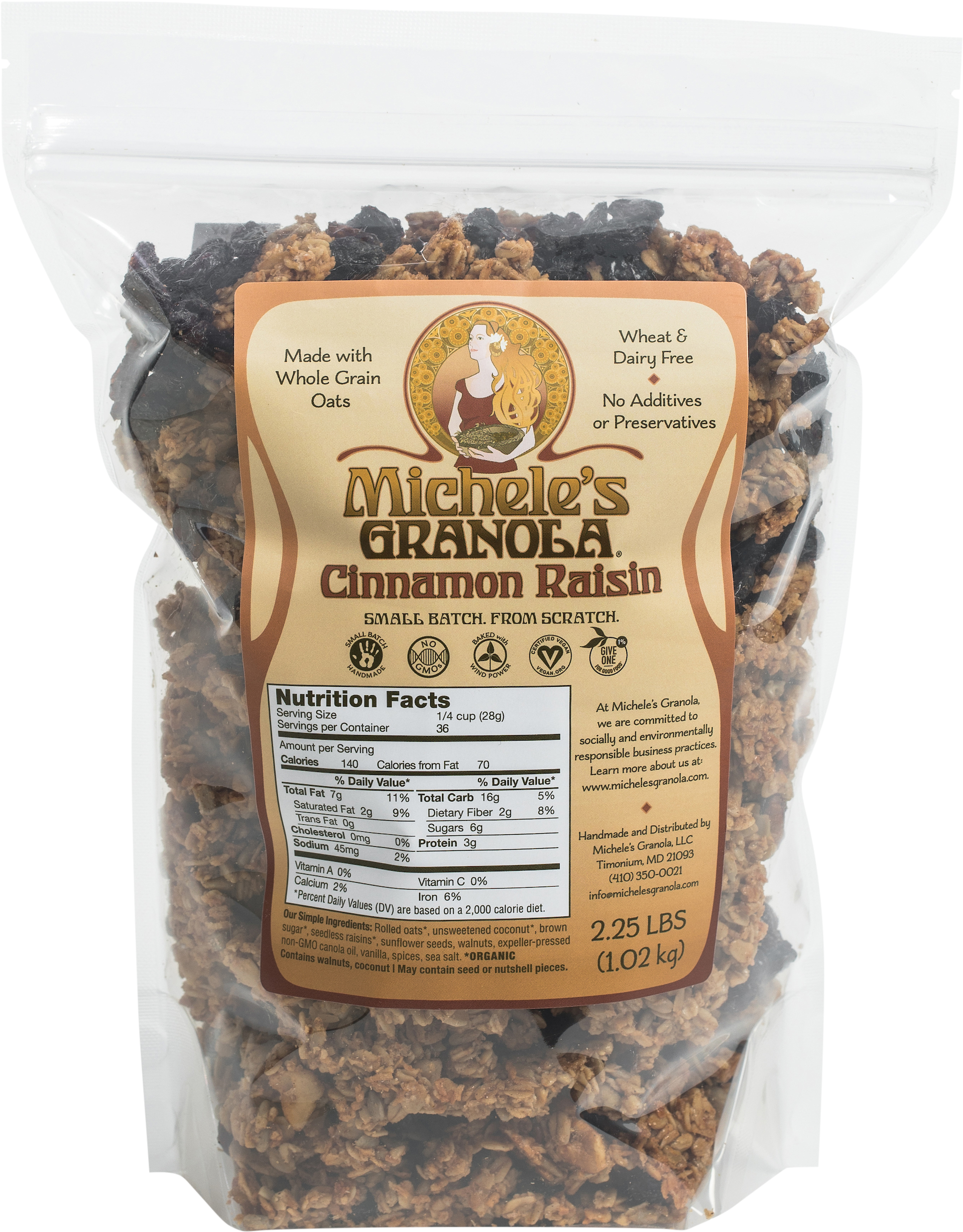 Cinnamon Raisin Bulk Cinnamon Raisin Bulk - Michele's Granola Pumpkin Spice Snacks - 12 Oz Box (2718x2718), Png Download