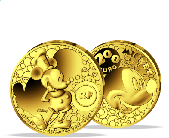 200 Euro „micky Maus - Bronze (600x600), Png Download