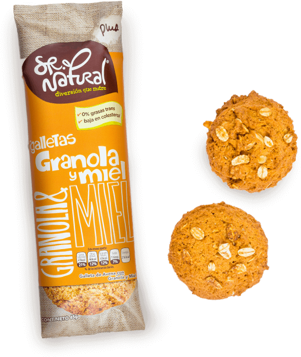 Granola Y Miel - Galletas Señor Natural (606x715), Png Download