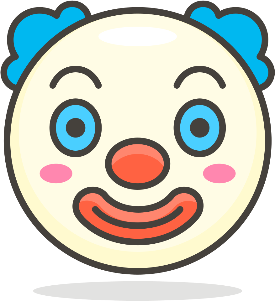 Open - Emoji Badut (1000x1000), Png Download
