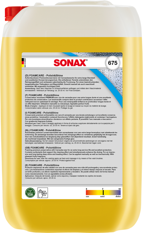 06757050 Sonax Foamcare 25l - Sonax Spezialreiniger 25 L (1180x885), Png Download