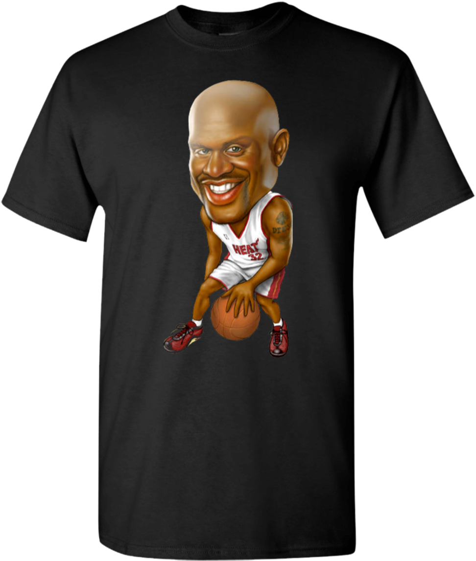 Shaquille O'neal Miami Heat T-shirt - Shirt (1155x1155), Png Download