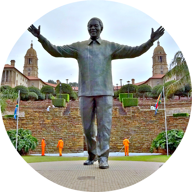 This Huge Bronze Statue Of A Young Nelson Mandela Stands - Union Buildings (800x800), Png Download