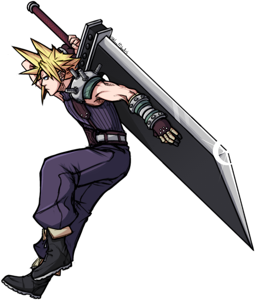 Cloud From Ff7 - Firearm (1200x1200), Png Download