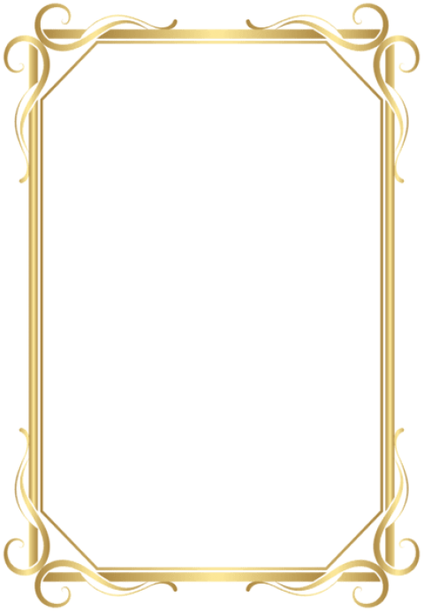 Frame Bordergold Png - Frame Border Design Png (480x691), Png Download