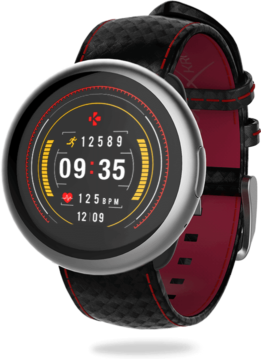 Smartwatch With Circular Color Touchscreen And Heart-rate - Mykronoz Zeround 2 Hr (760x760), Png Download
