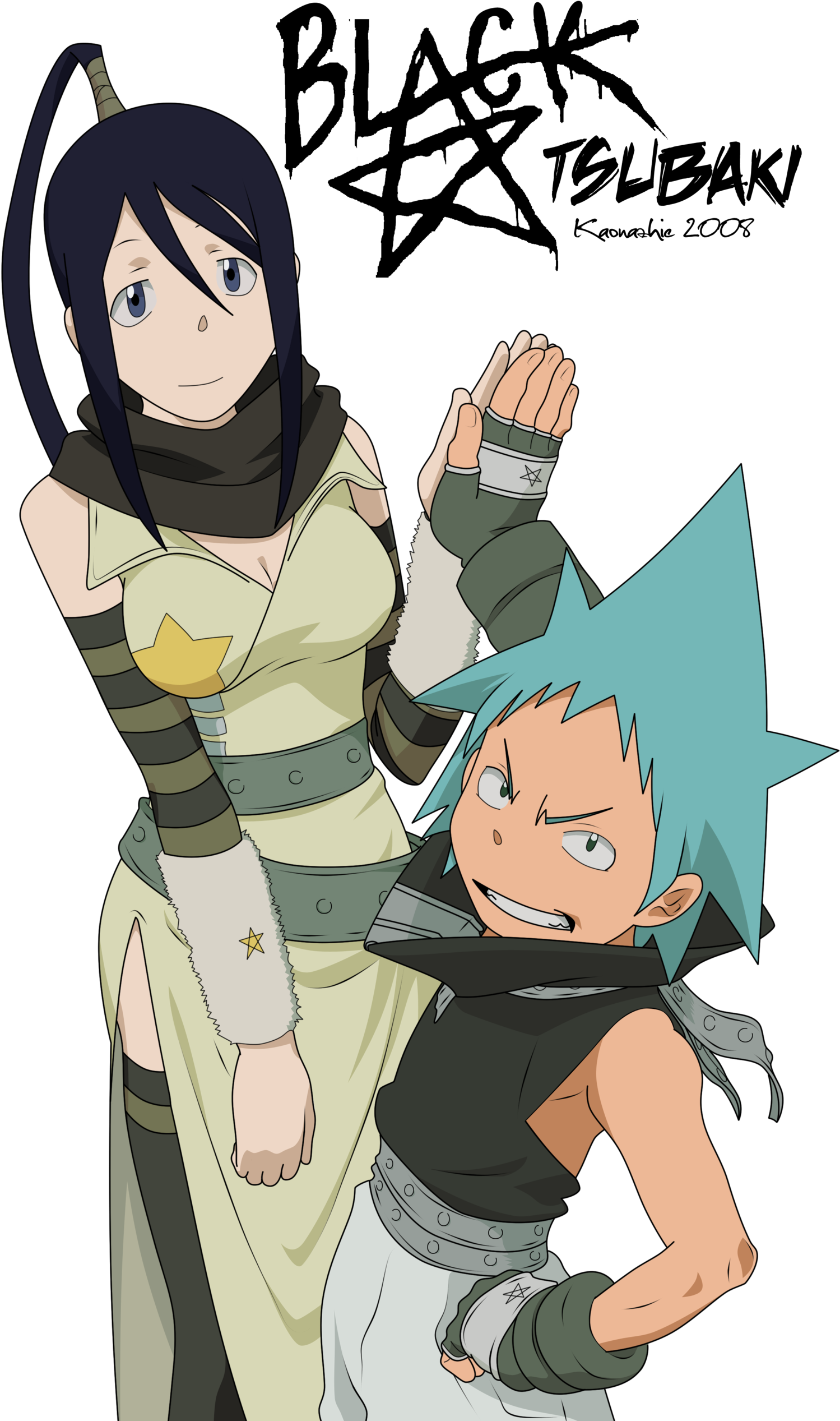 Tsubaki And Black Star - Black Star Y Tsubaki Soul Eater (1600x2560), Png Download