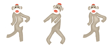 Sock Monkeys - Cartoon (1200x293), Png Download