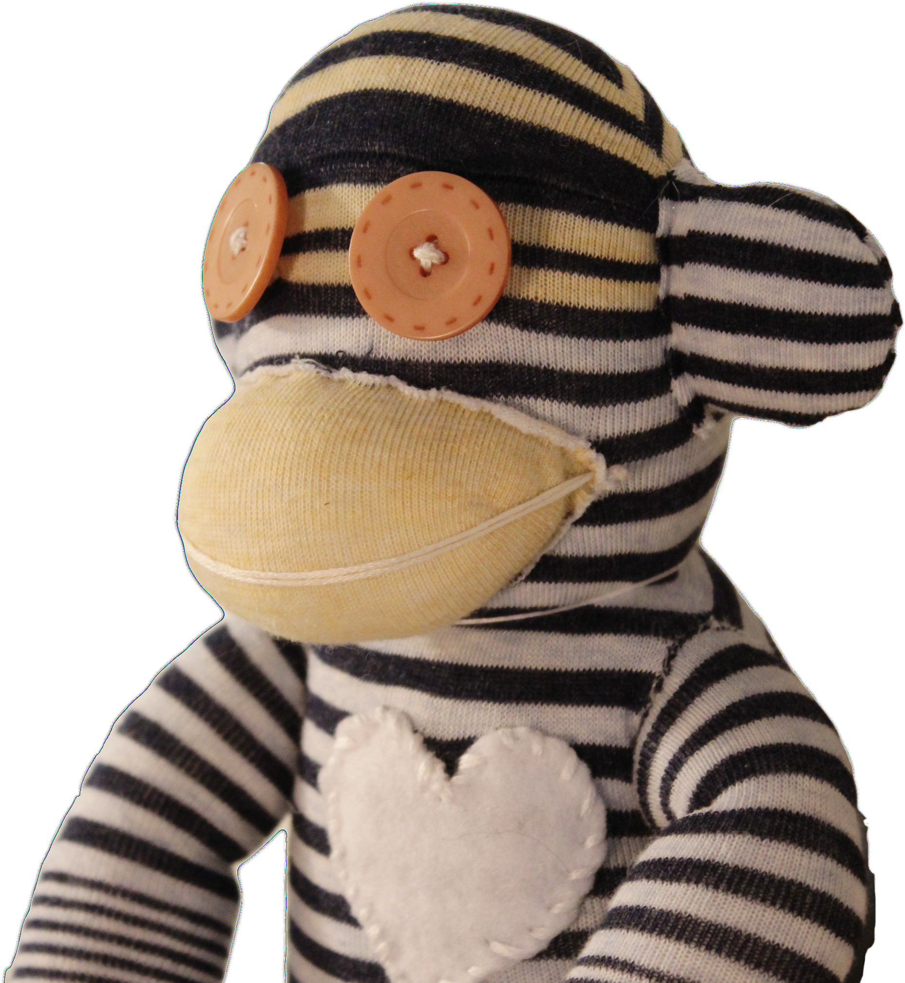 Handmade Sock Monkey Plush Toy With Funky Pattern Socks - Stuffed Toy (2048x2048), Png Download