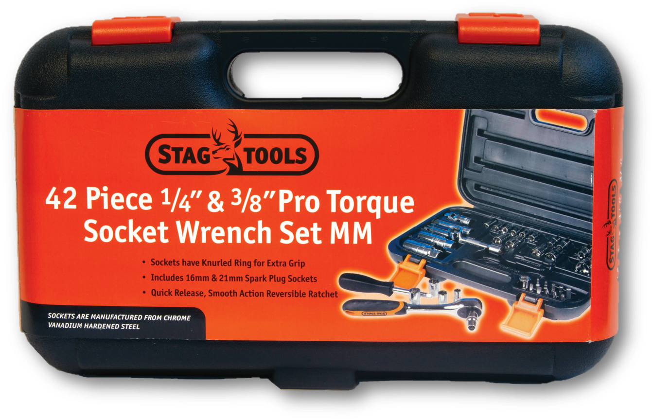 Stag Pro Torque Socket Set - Stag Sta030 Pro Torque Socket, Set Of 42 (1763x1222), Png Download