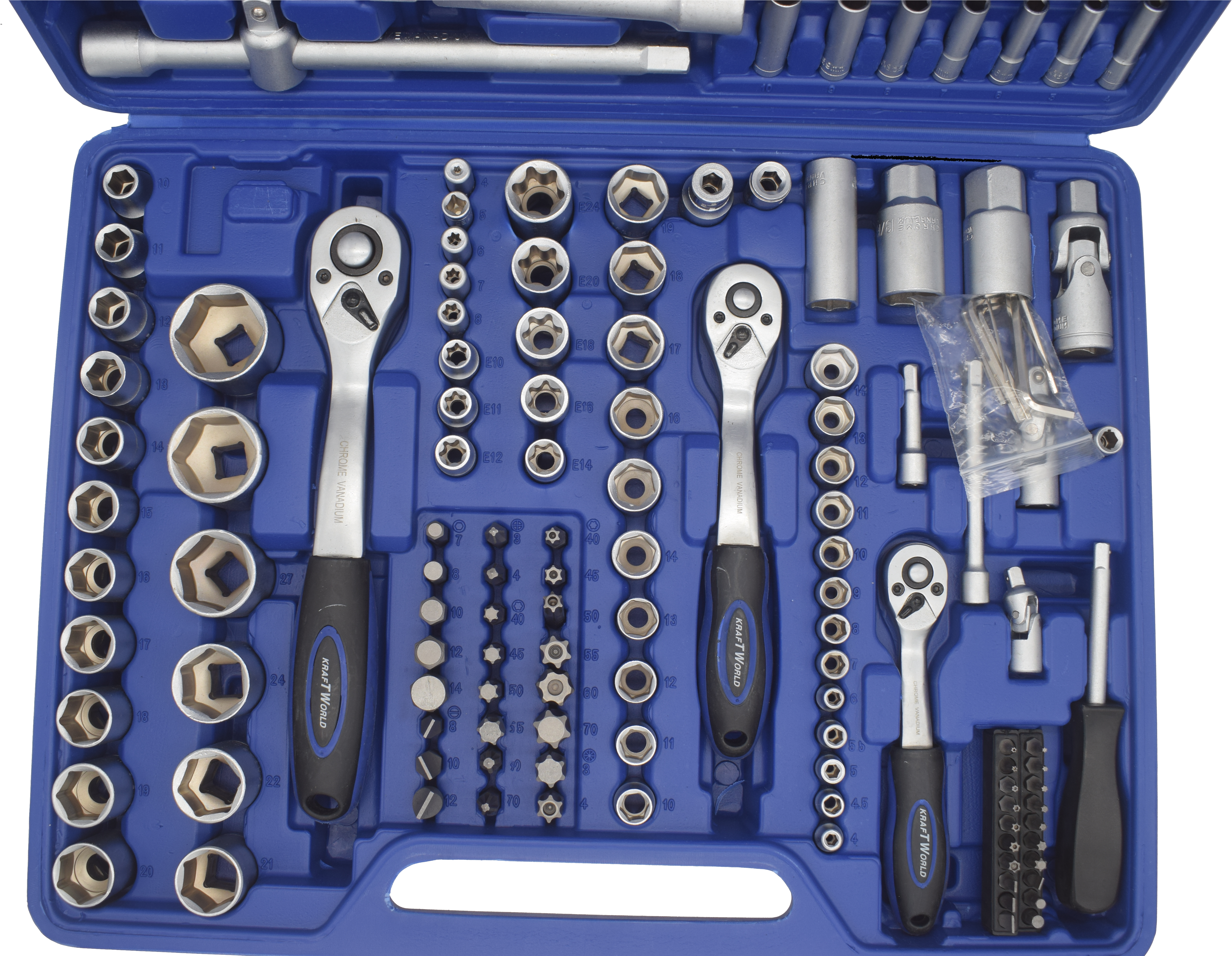 Kraf Tworld Professional Line Kw 171pcs Socket Set (6000x4000), Png Download