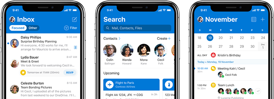 Power And Simplicity - Outlook Mobile (900x360), Png Download