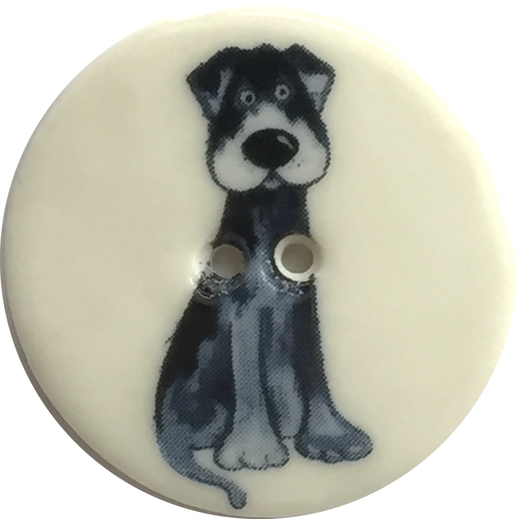 Blue Dog One Or Blue Dog Two, Porcelain Hounds 1-1/8" (1023x1024), Png Download
