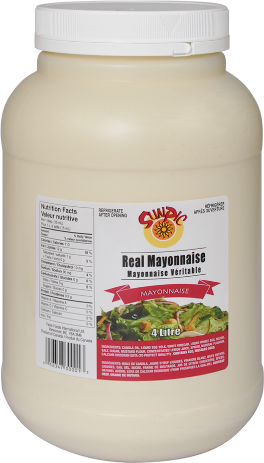 Real Mayonnaise 4lt - Mayonnaise (647x1085), Png Download