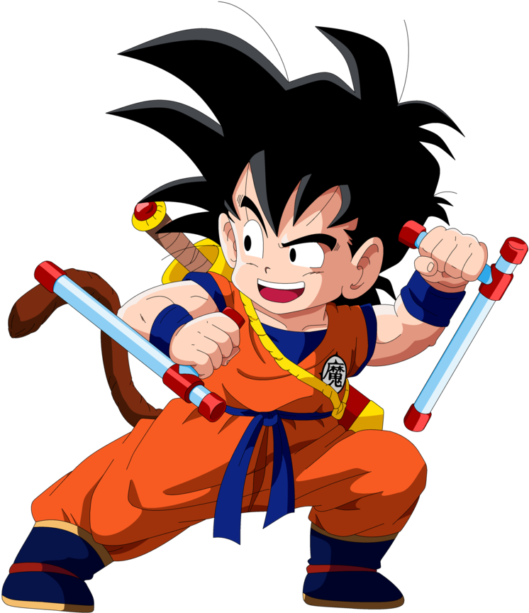 Kid Gohan Png - Young Gohan With Tail (860x929), Png Download